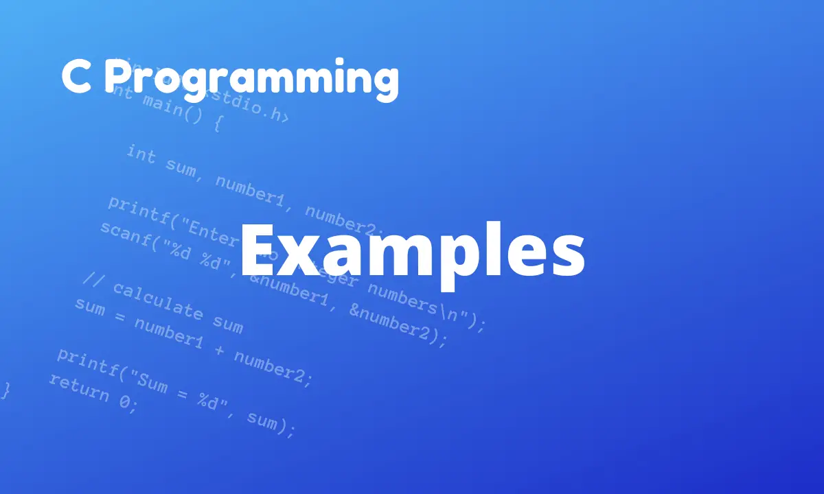 C Programming Examples CodingTute