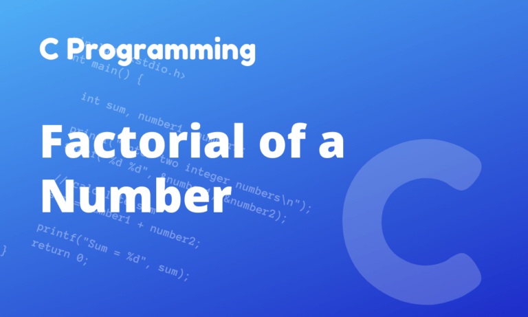 C Program to Find Factorial of a Number