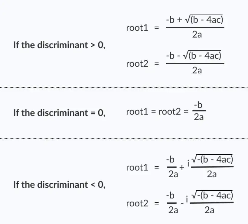Roots of a Quadratic Equation